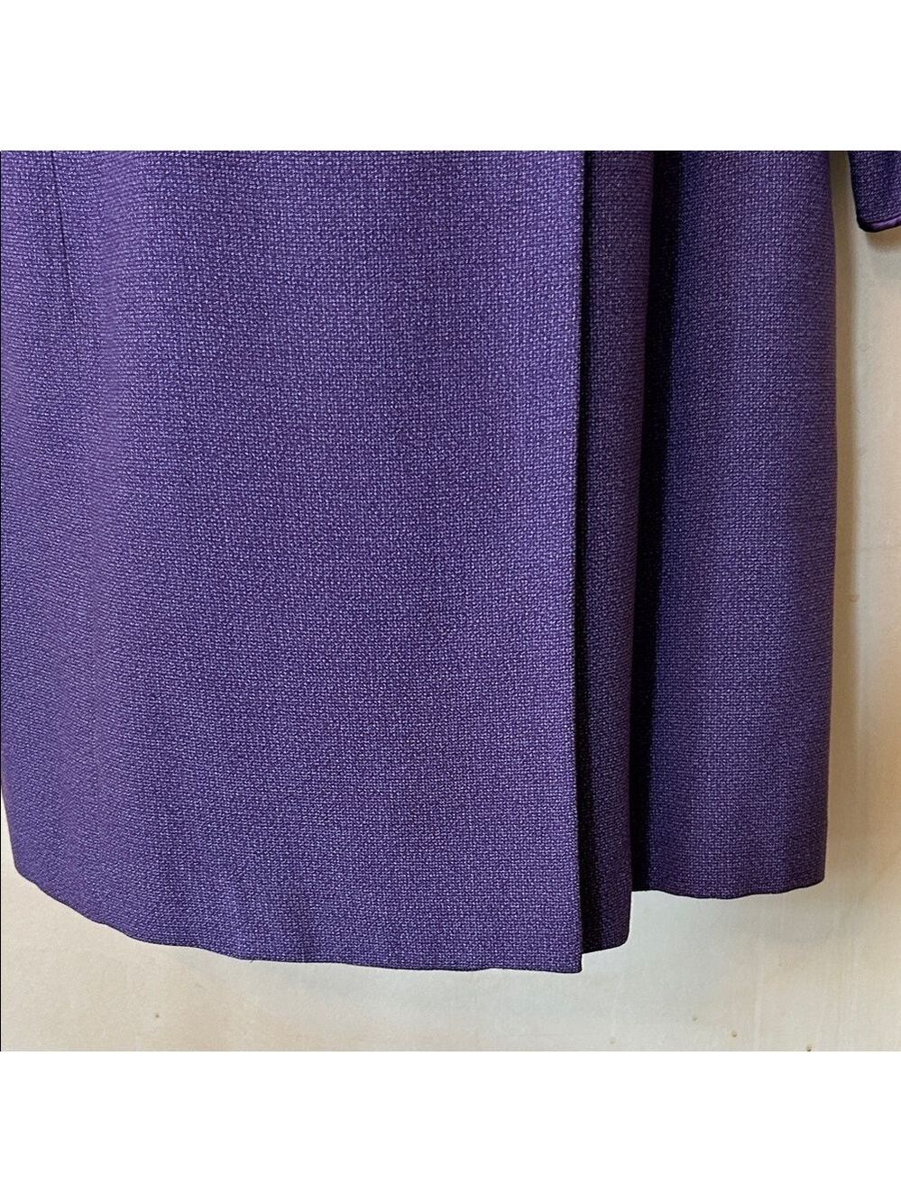 Diane Von Furstenberg Double-Breasted Violet Silk Frock Coat size M - Picture 5 of 10